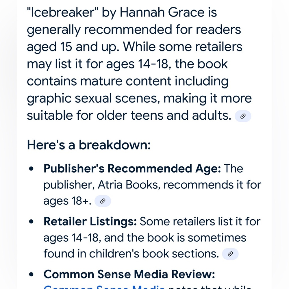 NWOT Icebreaker Paperback Novel by Hannah Grace; MSRP $17.99 - Picture 4 of 4